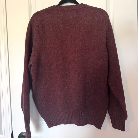 Lazarus 100% Virgin Wool Vintage Burgundy Sweater Made in Italy Size Large - Picture 2 of 5